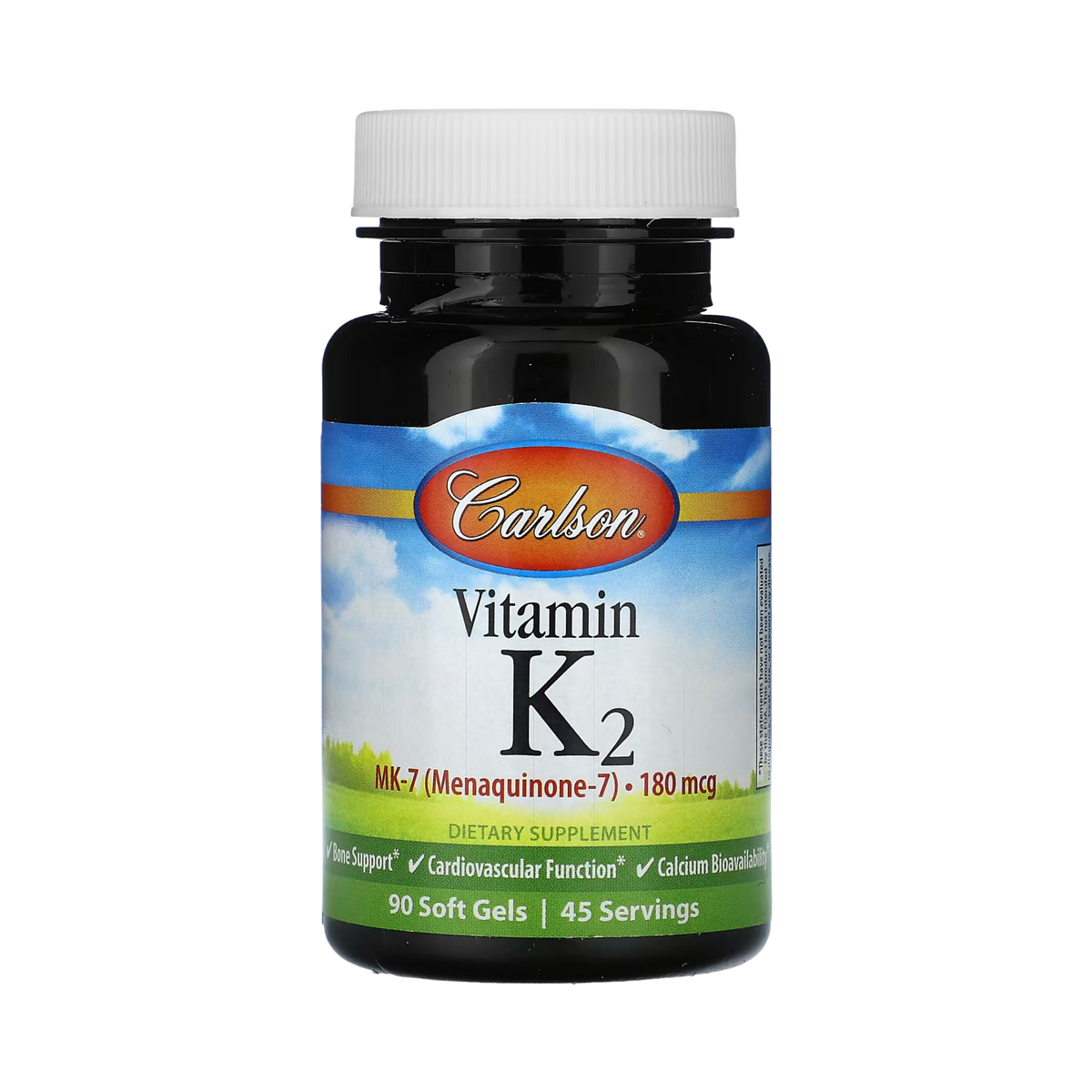 Carlson, Vitamin K2, 90 Soft Gels (90 mcg per Soft Gel)