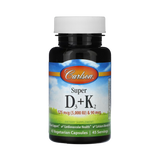 Carlson, Super D3 + K2, 45 Vegetarian Capsules