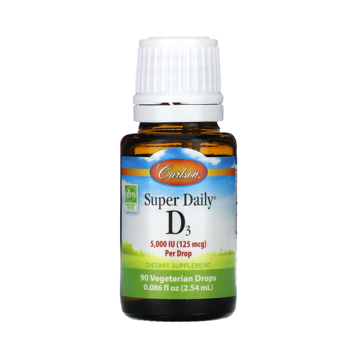 Carlson, Super Daily, D3, 125 Mcg (5,000 IU), 0.086 Fl Oz
