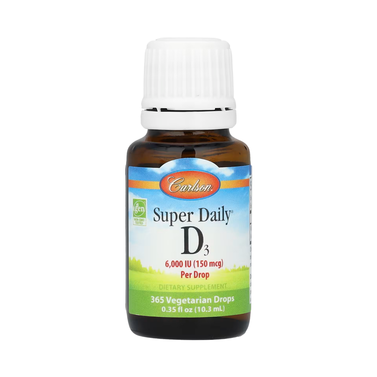 Carlson, Super Daily D3, 150 Mcg (6,000 IU), 0.35 Fl Oz