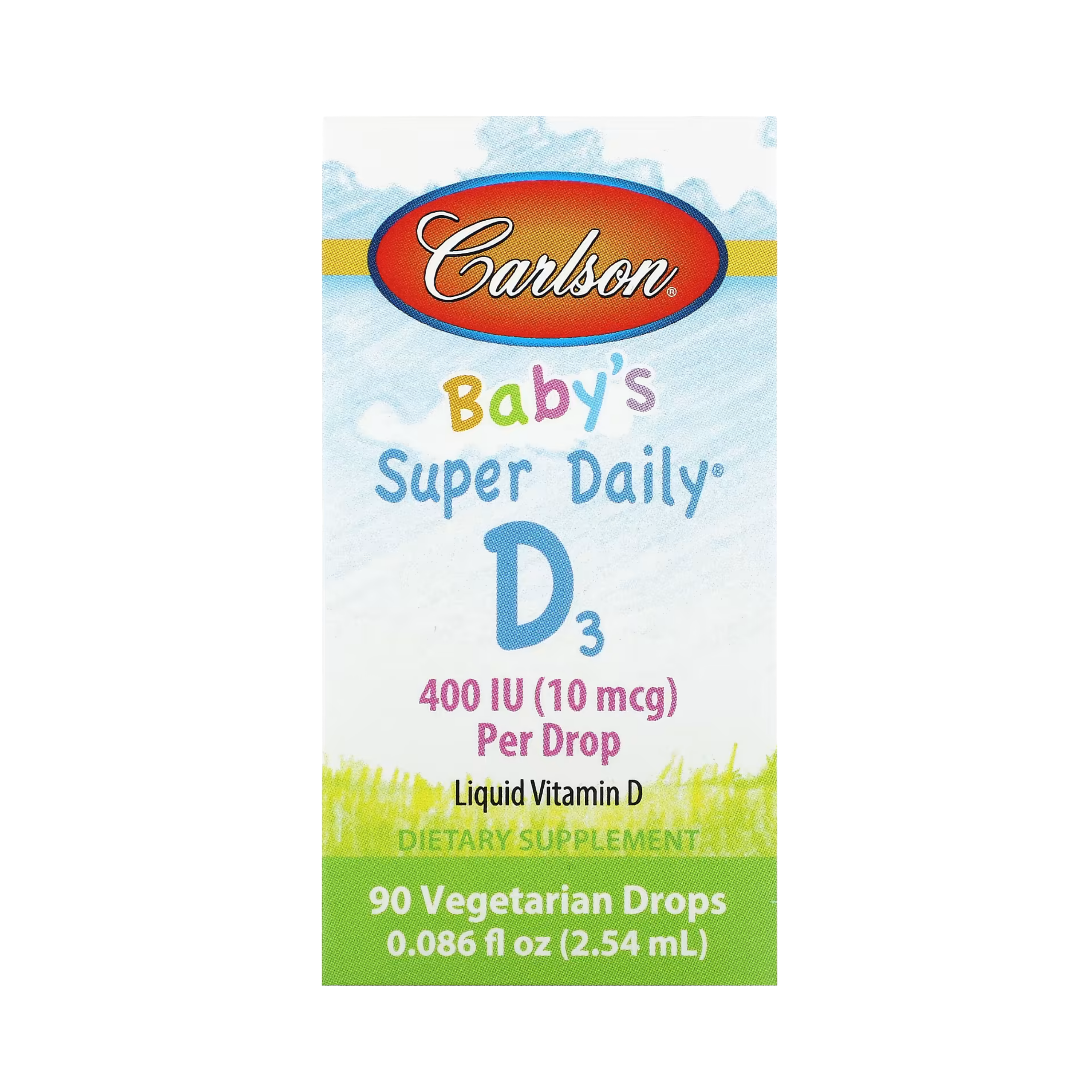 Carlson, Baby's Super Daily D3, 10 Mcg (400 IU), 0.086 Fl Oz