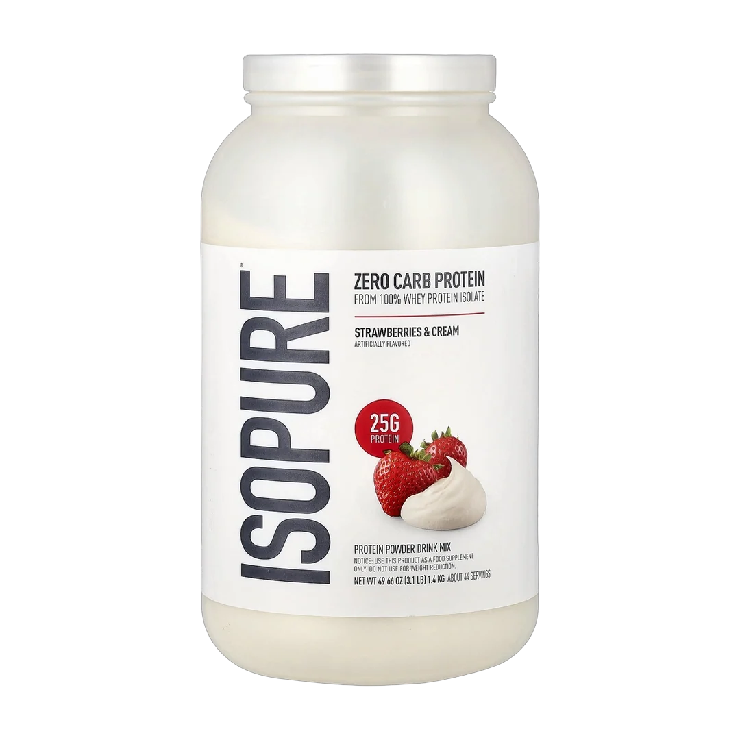 Isopure, Zero Carb Protein Powder, Strawberries & Cream, 3.1 lb (1.4 kg)