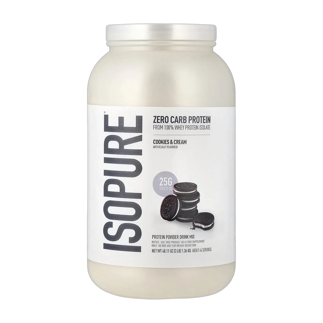 Isopure, Zero Carb Protein Powder, Cookies & Cream, 3 lb (1.36 kg)