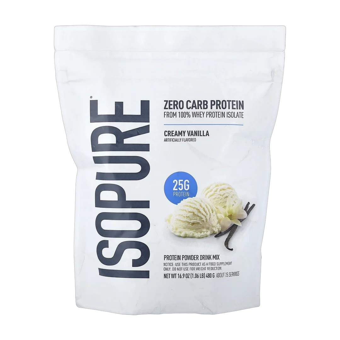 Isopure, Zero Carb Protein Powder Drink Mix, Creamy Vanilla, 1.06 lb (480 g)