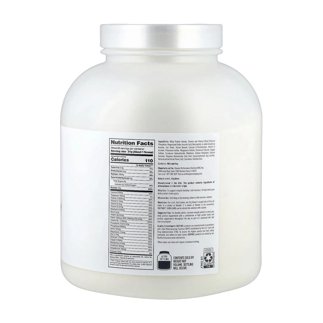Isopure, Zero Carb Protein Powder, Creamy Vanilla, 4.5 lb (2.04 kg)