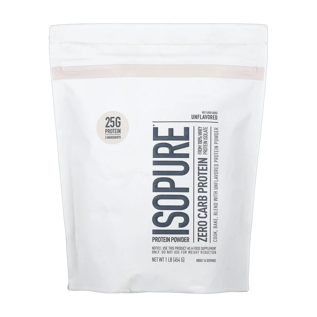 Isopure, Zero Carb Protein Powder, Unflavored, 1 lb (454 g)