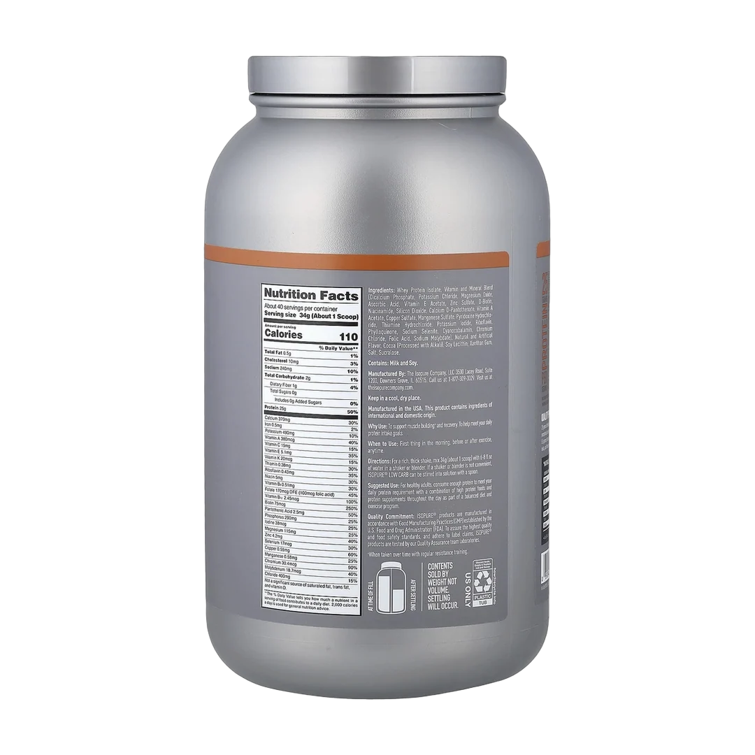 Isopure, Low Carb Protein Powder, Chocolate Peanut Butter, 3 lb (1.36 kg)