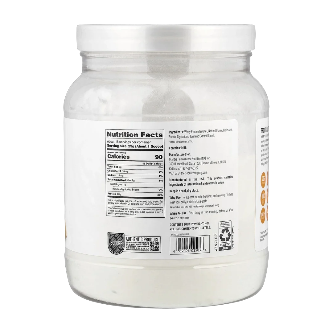 Isopure, Clear Low Carb Protein Powder, Citrus Lemonade, 14.1 oz (400 g)