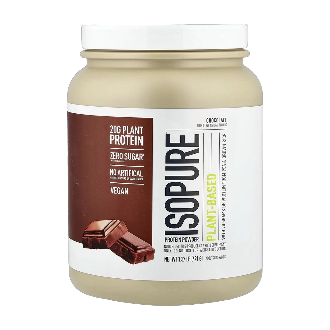 Isopure, Plant-Based Protein Powder, Chocolate, 1.37 lb (621 g)