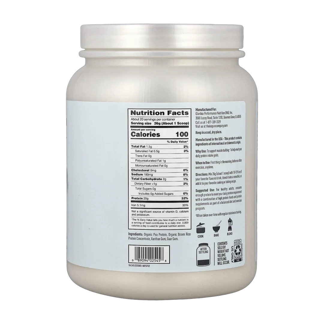 Isopure, Plant Based Low Carb Protein Powder, Unflavored, 1.15 lb (521 g)