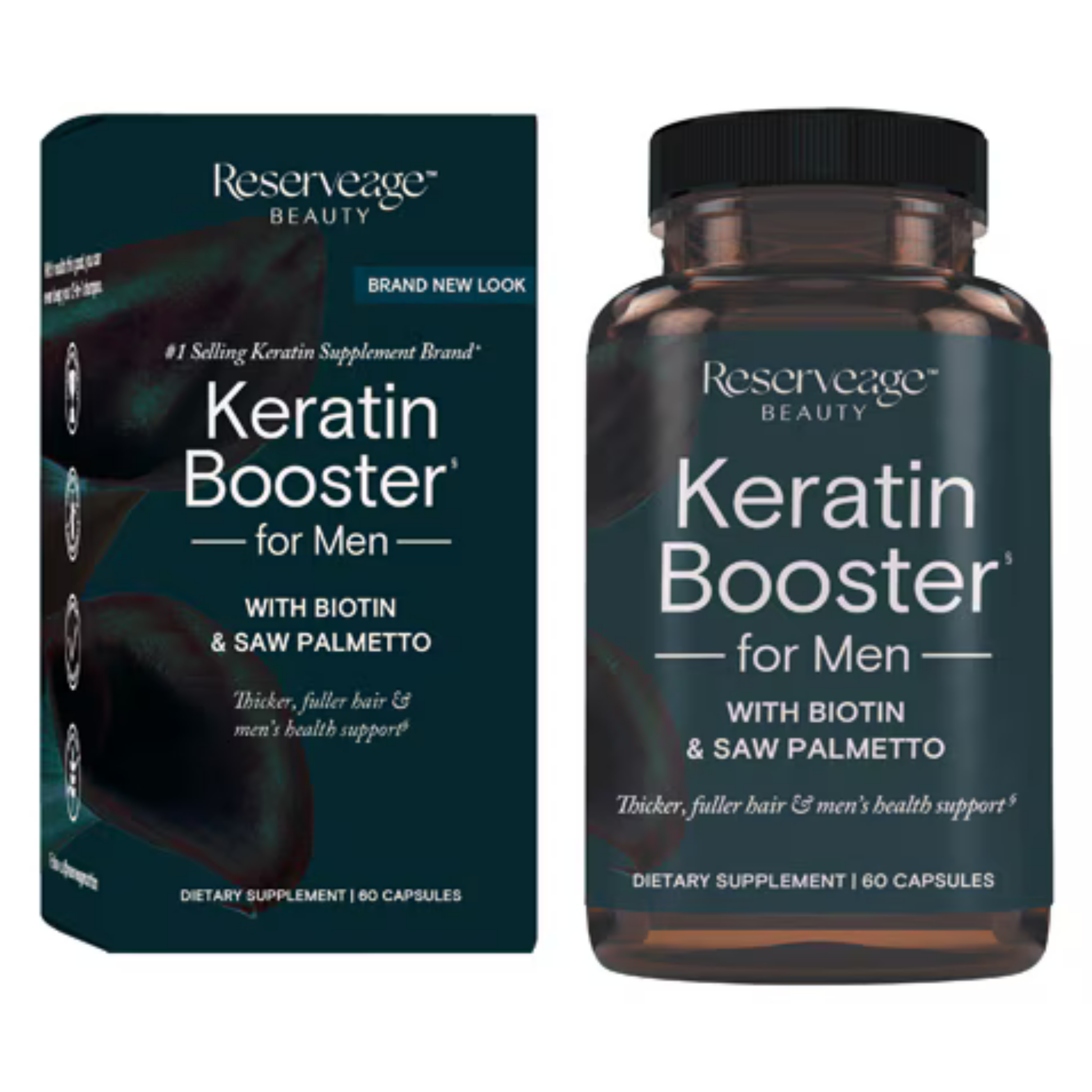 Reserveage Beauty,  Keratin Booster for Men, 60 Capsules