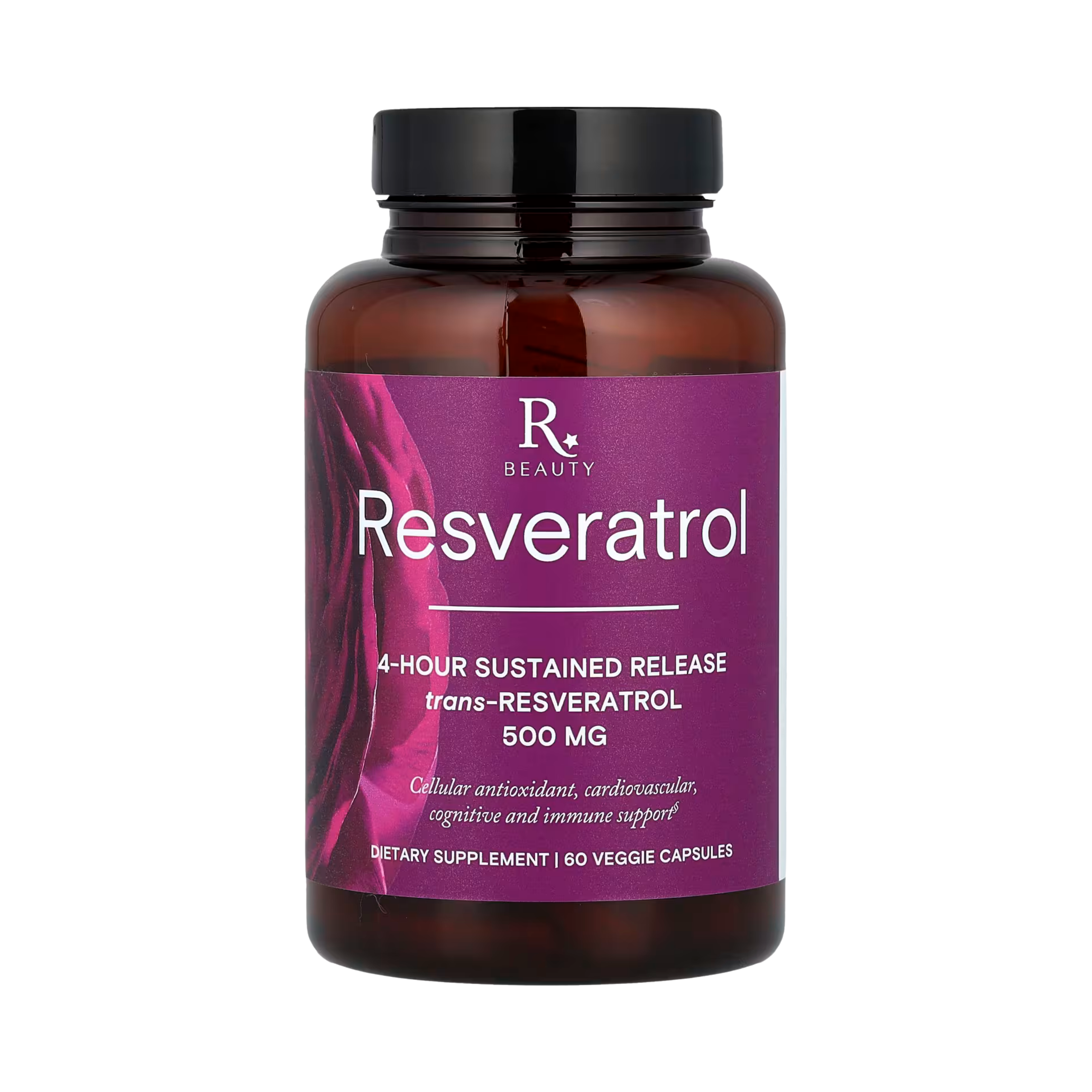 Reserveage Beauty, Resveratrol, Trans-Resveratrol, 500 mg, 60 Veggie Capsules