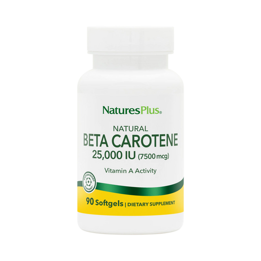 NaturesPlus, Natural Beta Carotene, 25,000 IU Vitamin A & Vitamin E, 90 Softgels