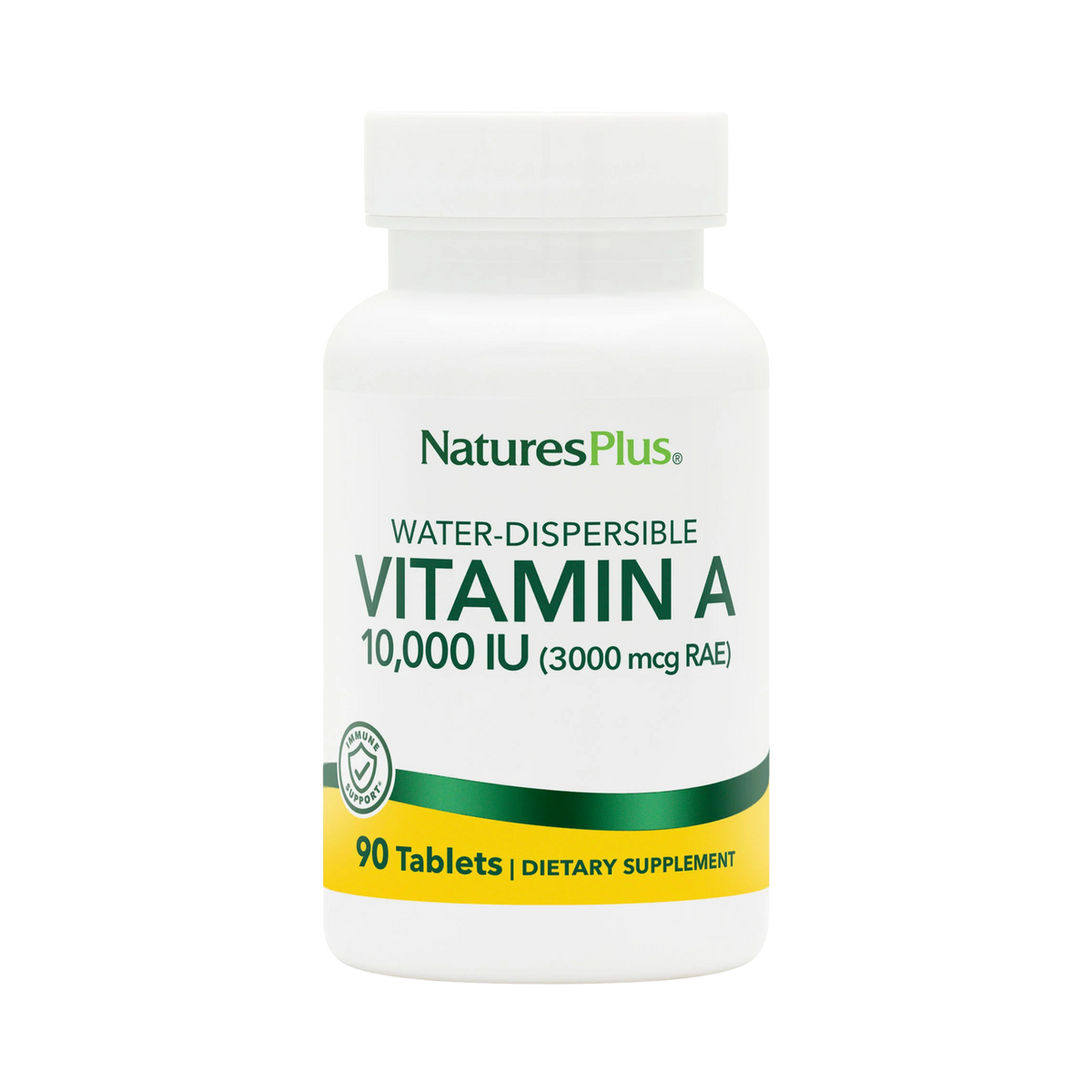 NaturesPlus, Water-Dispersible Vitamin A, 10,000 IU, 90 Tablets