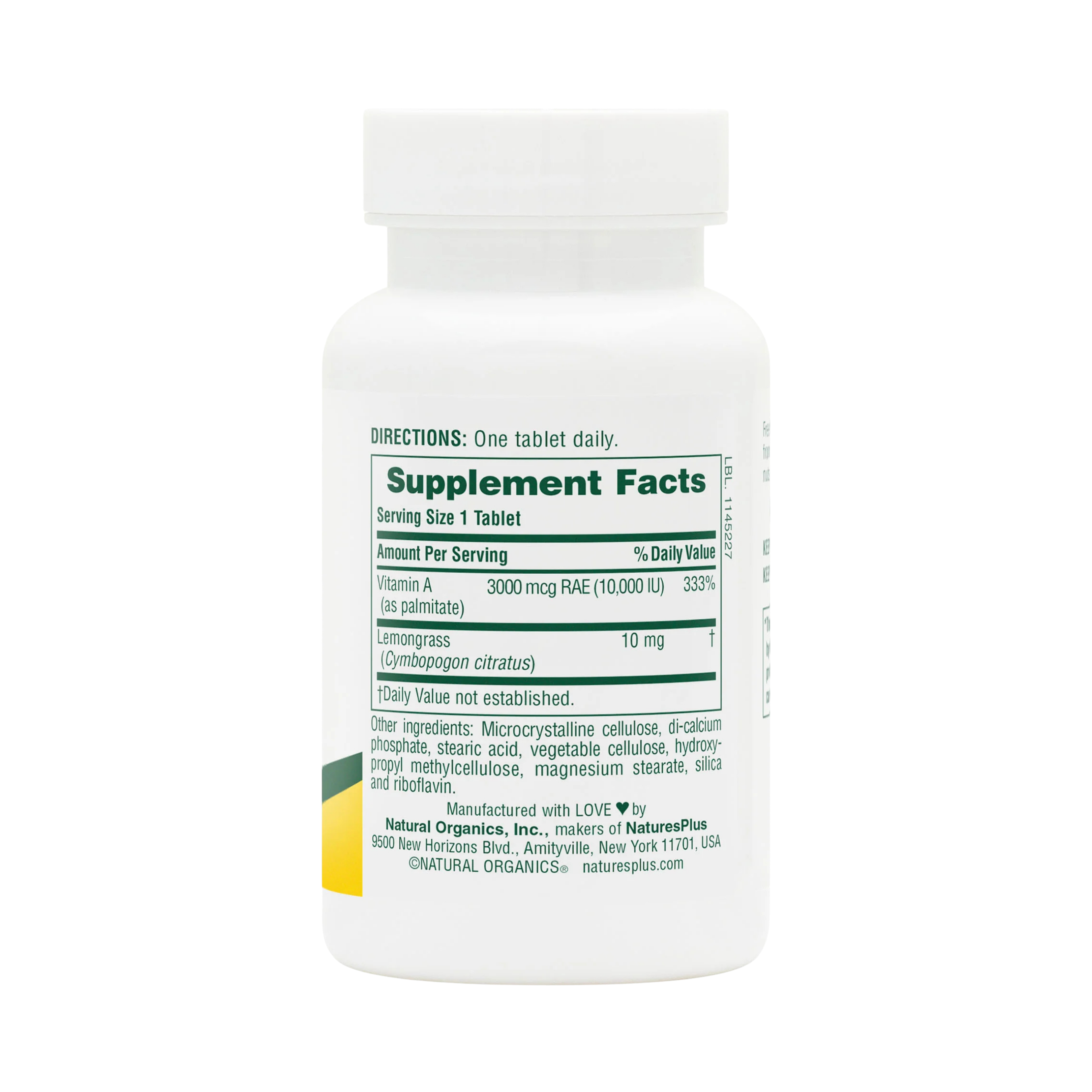 NaturesPlus, Water-Dispersible Vitamin A, 10,000 IU, 90 Tablets