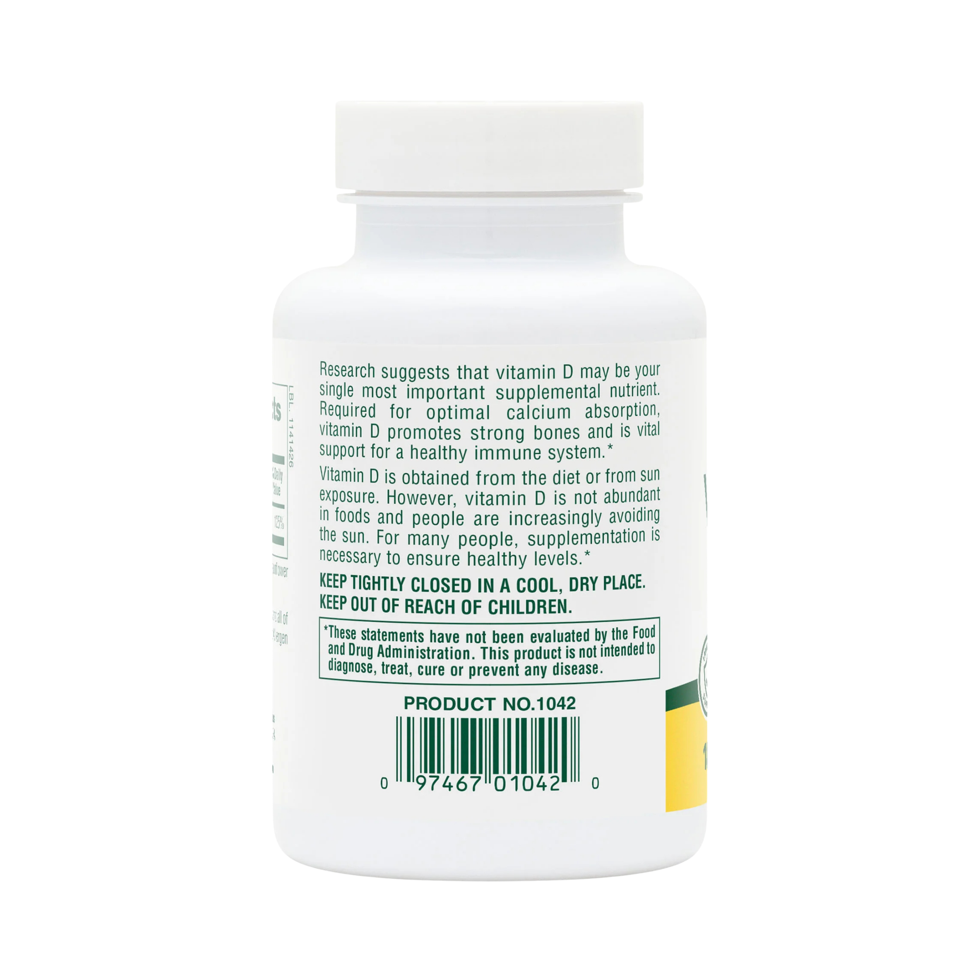 NaturesPlus, Vitamin D3, 25 Mcg, 180 Softgels