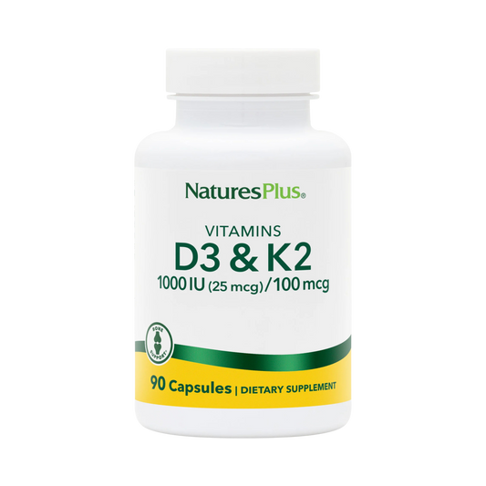 NaturesPlus, Vitamin D3 & K2, 90 Capsules