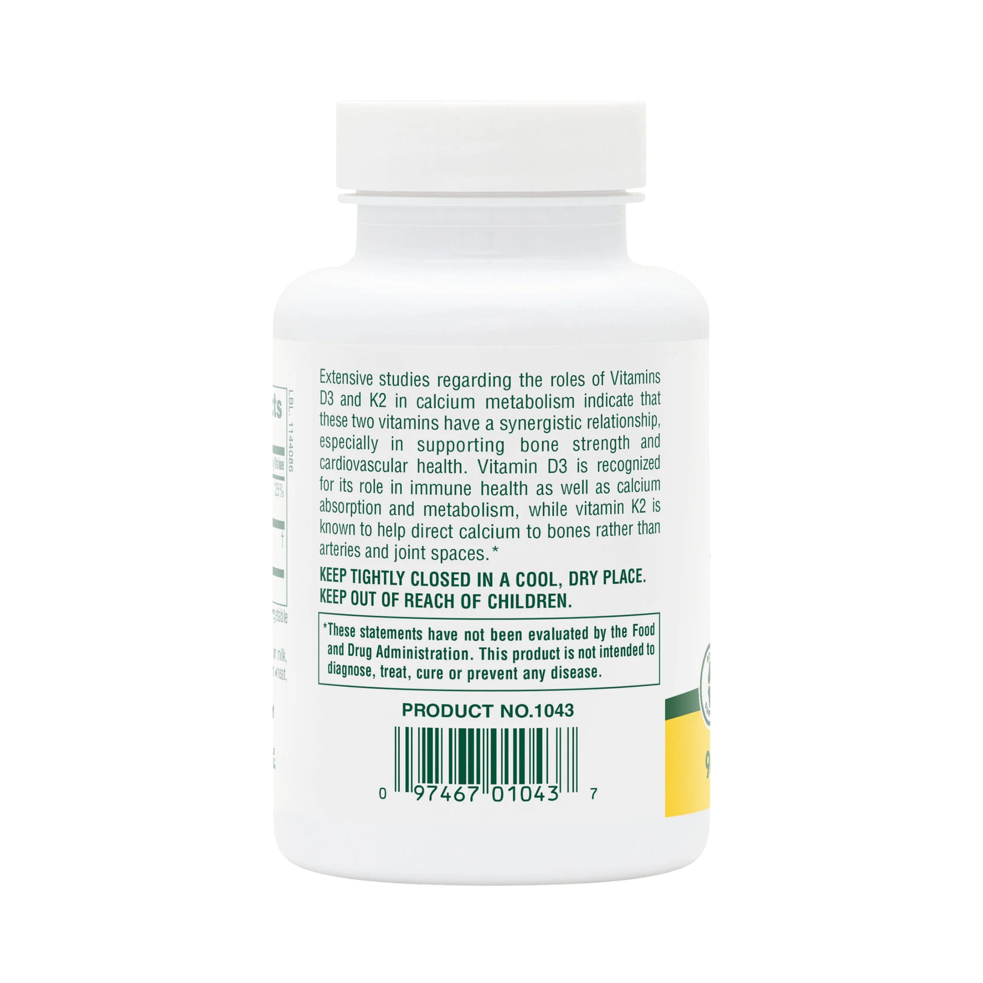 NaturesPlus, Vitamin D3 & K2, 90 Capsules