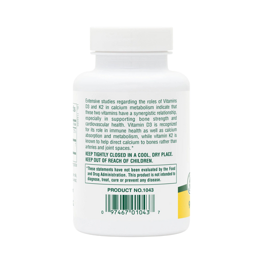 NaturesPlus, Vitamin D3 & K2, 90 Capsules