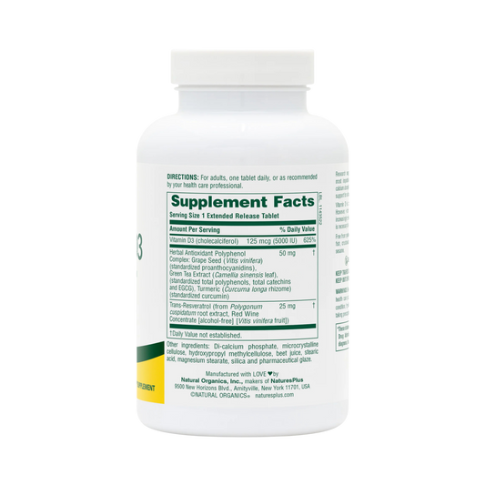 Natures Plus, Vitamin D3, Extended Release, 90 Vegan Tablets