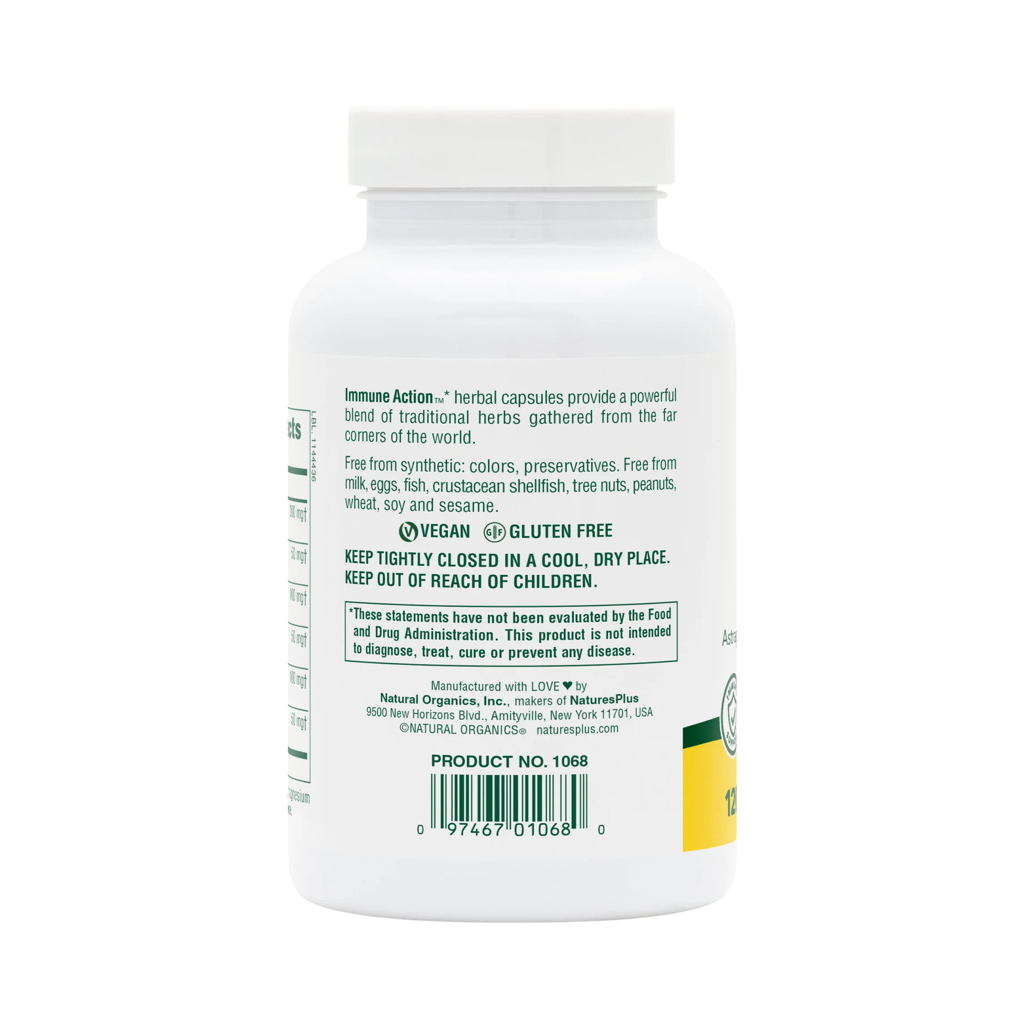 NaturesPlus, Immune Action, 120 Capsules