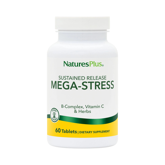 NaturesPlus, Mega Stress Complex Time Release, 60 Sustained Release Tablet