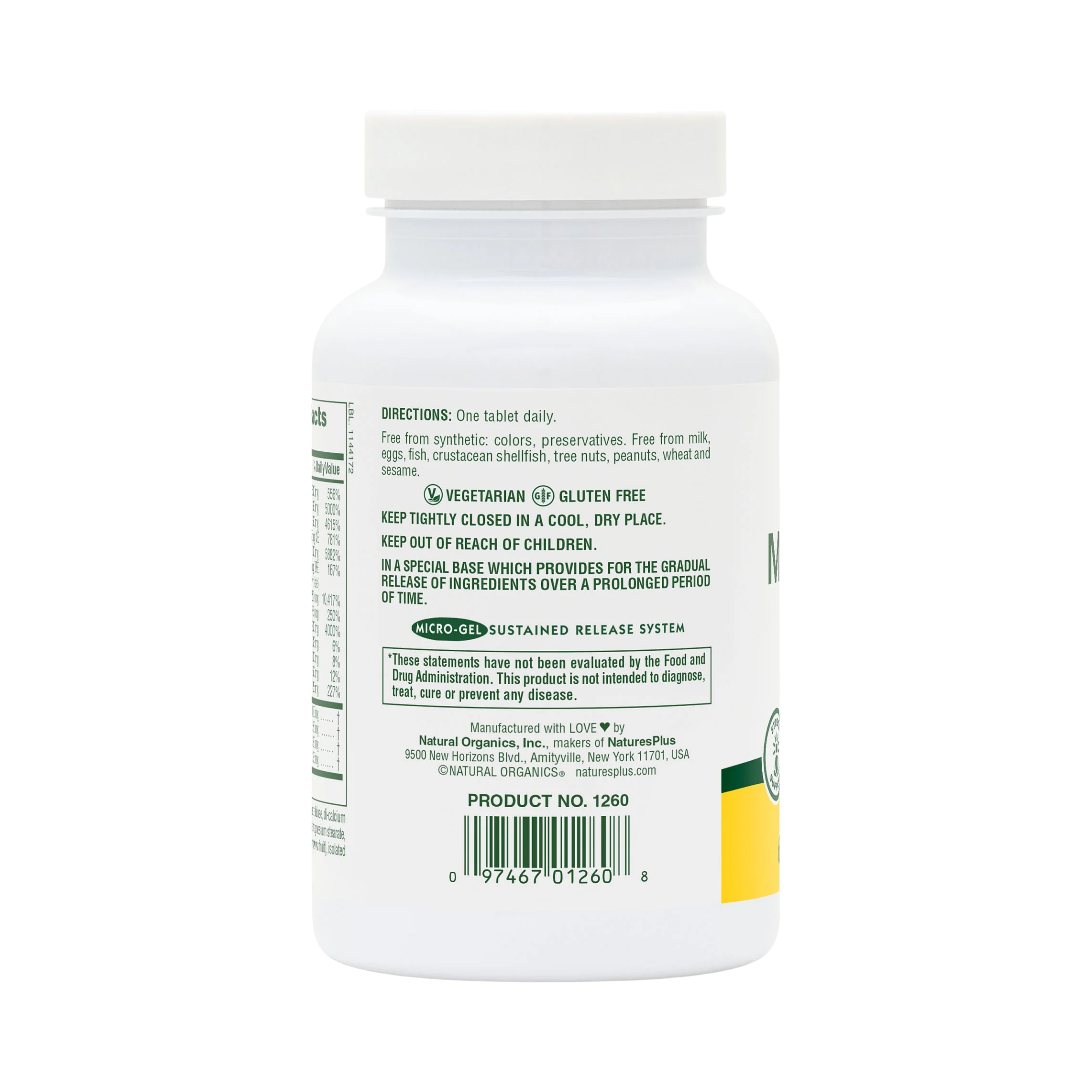 NaturesPlus, Mega Stress Complex Time Release, 60 Sustained Release Tablet