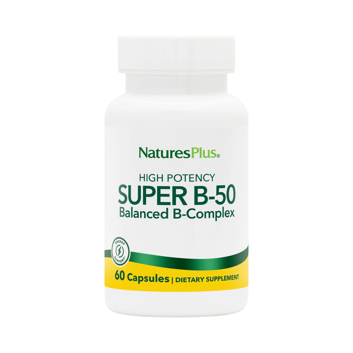 NaturesPlus, High Potency Super B-50, 60 Capsules
