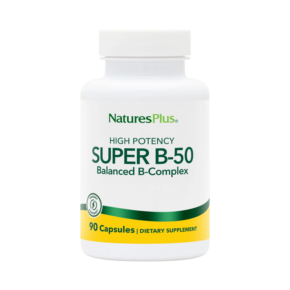 NaturesPlus, High Potency Super B-50, 90 Capsules