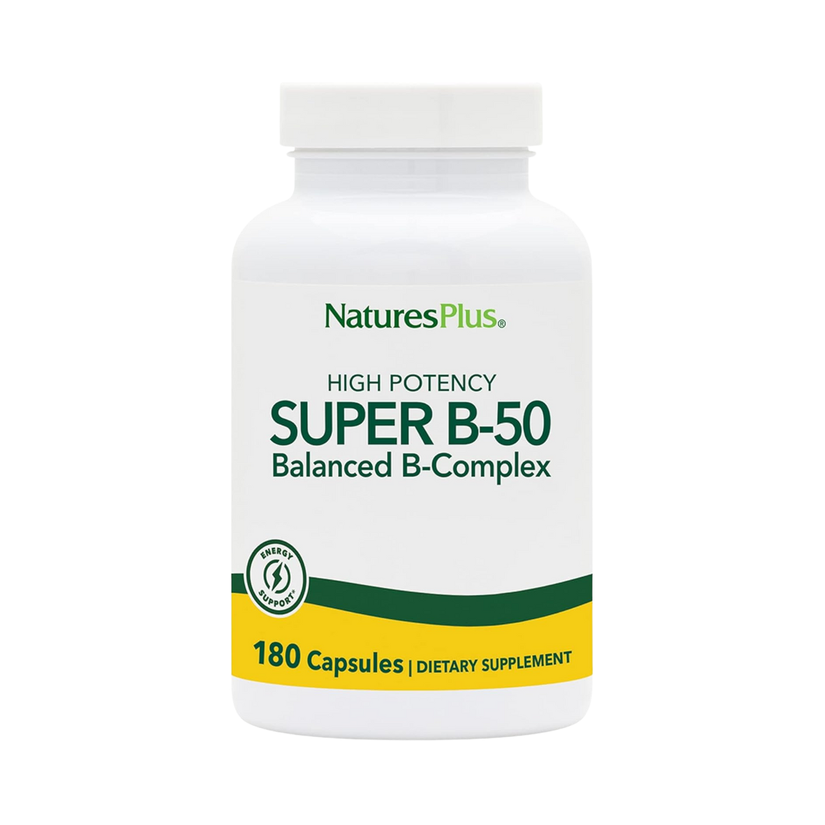 NaturesPlus, High Potency Super B-50, 180 Capsules