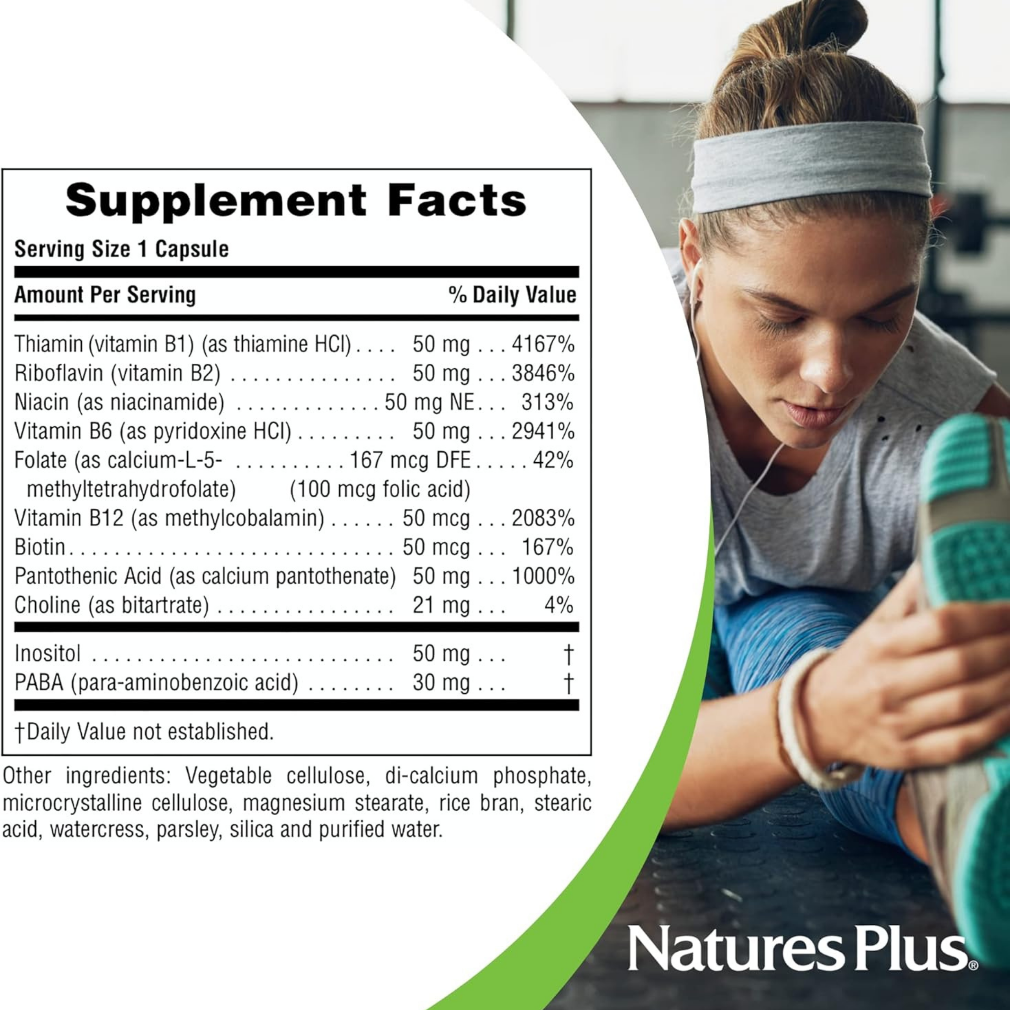 NaturesPlus, High Potency Super B-50, 180 Capsules