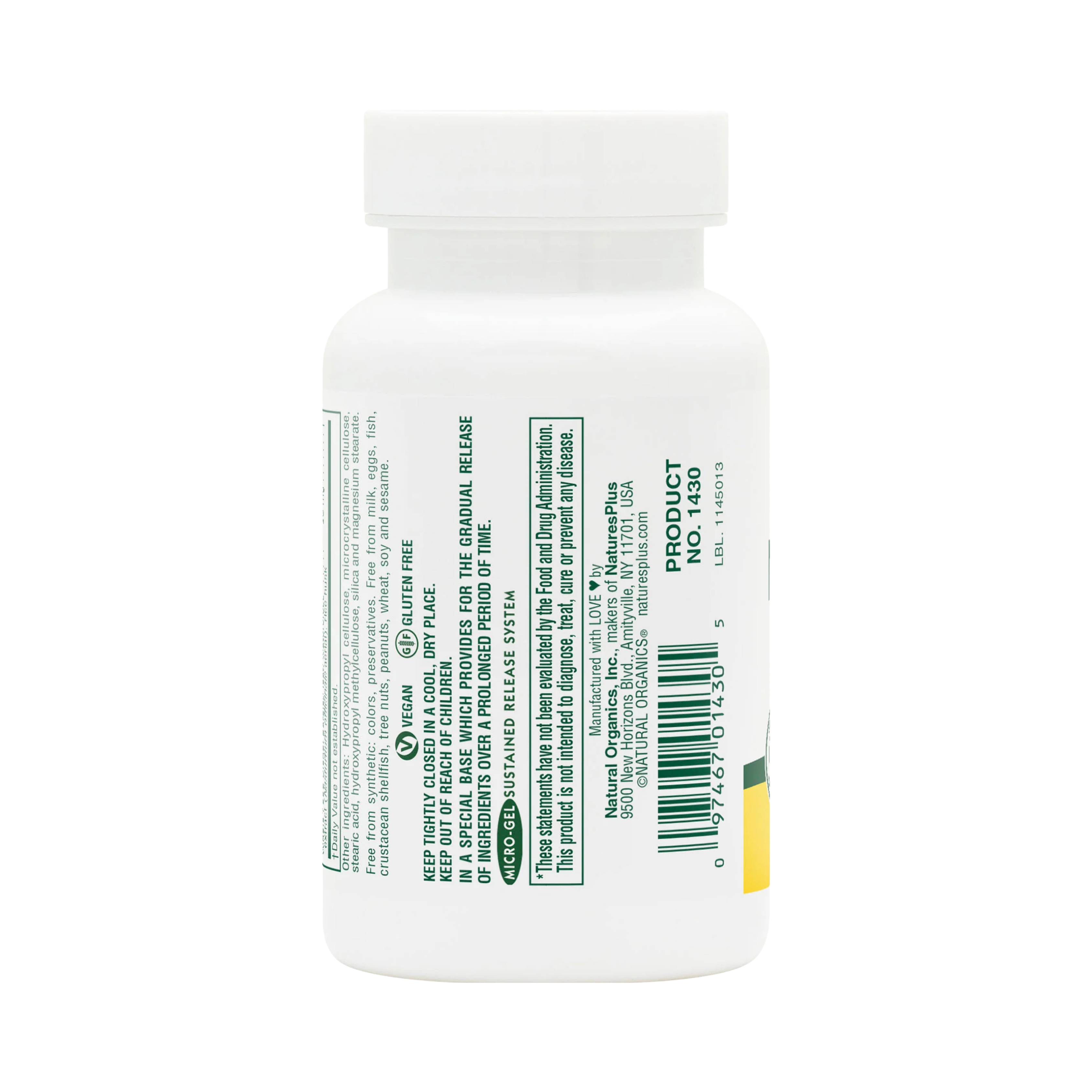 NaturesPlus, Mega B-100 Complex, 60 Sustained Release Tablets