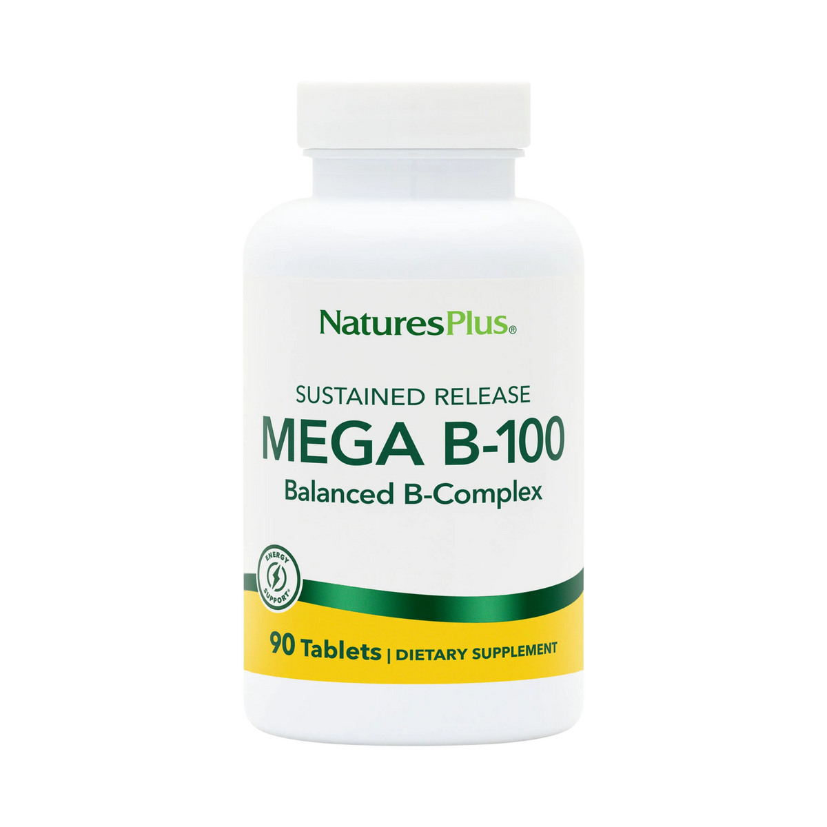 NaturesPlus, Mega B-100 Time Release, 90 Sustained Release Tablet
