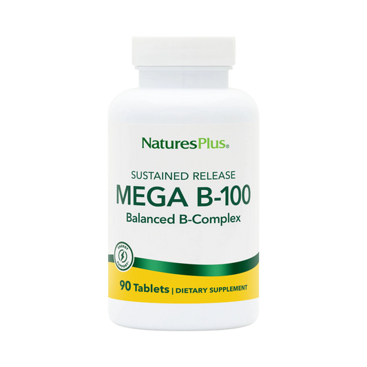 NaturesPlus, Mega B-100 Time Release, 90 Sustained Release Tablet