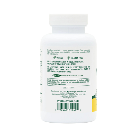 NaturesPlus, Mega B-100 Time Release, 90 Sustained Release Tablet