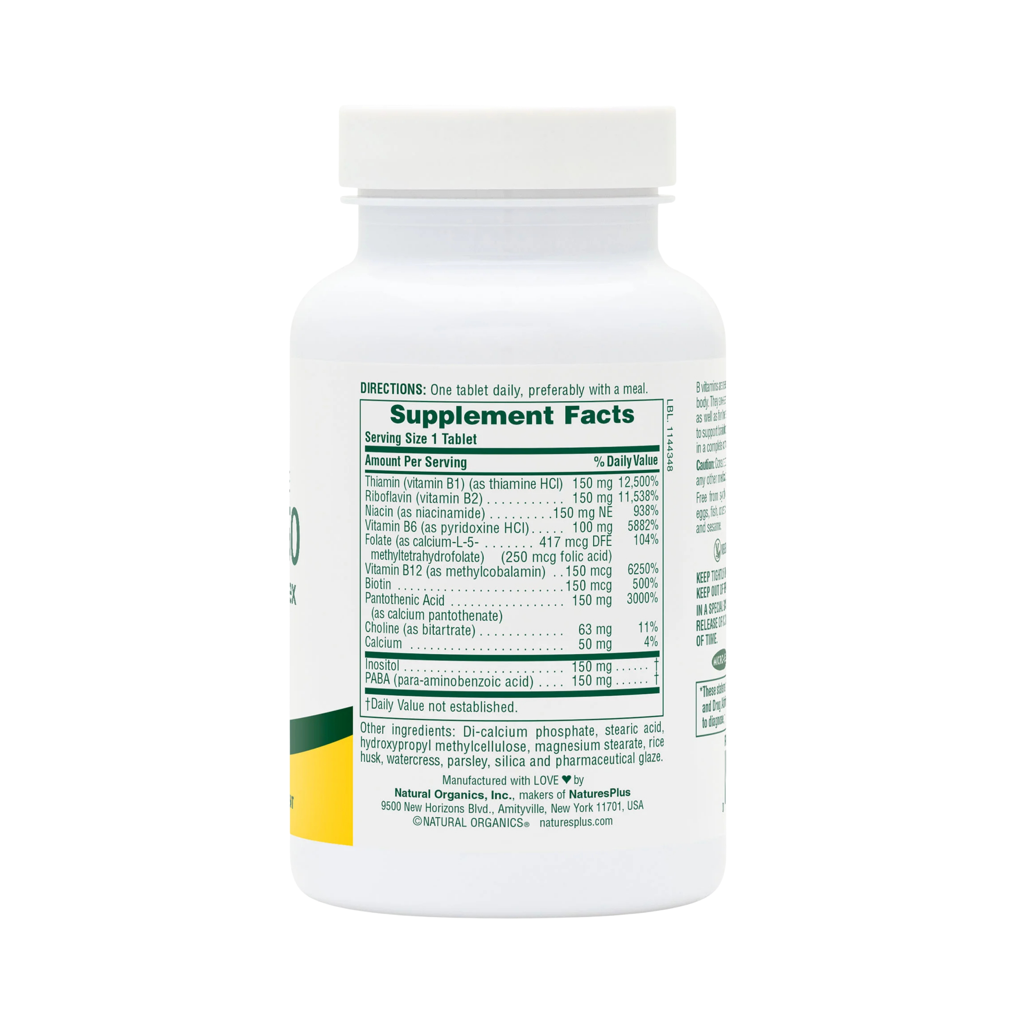 NaturesPlus, Sustained Release Mega B-150, 60 Tablets