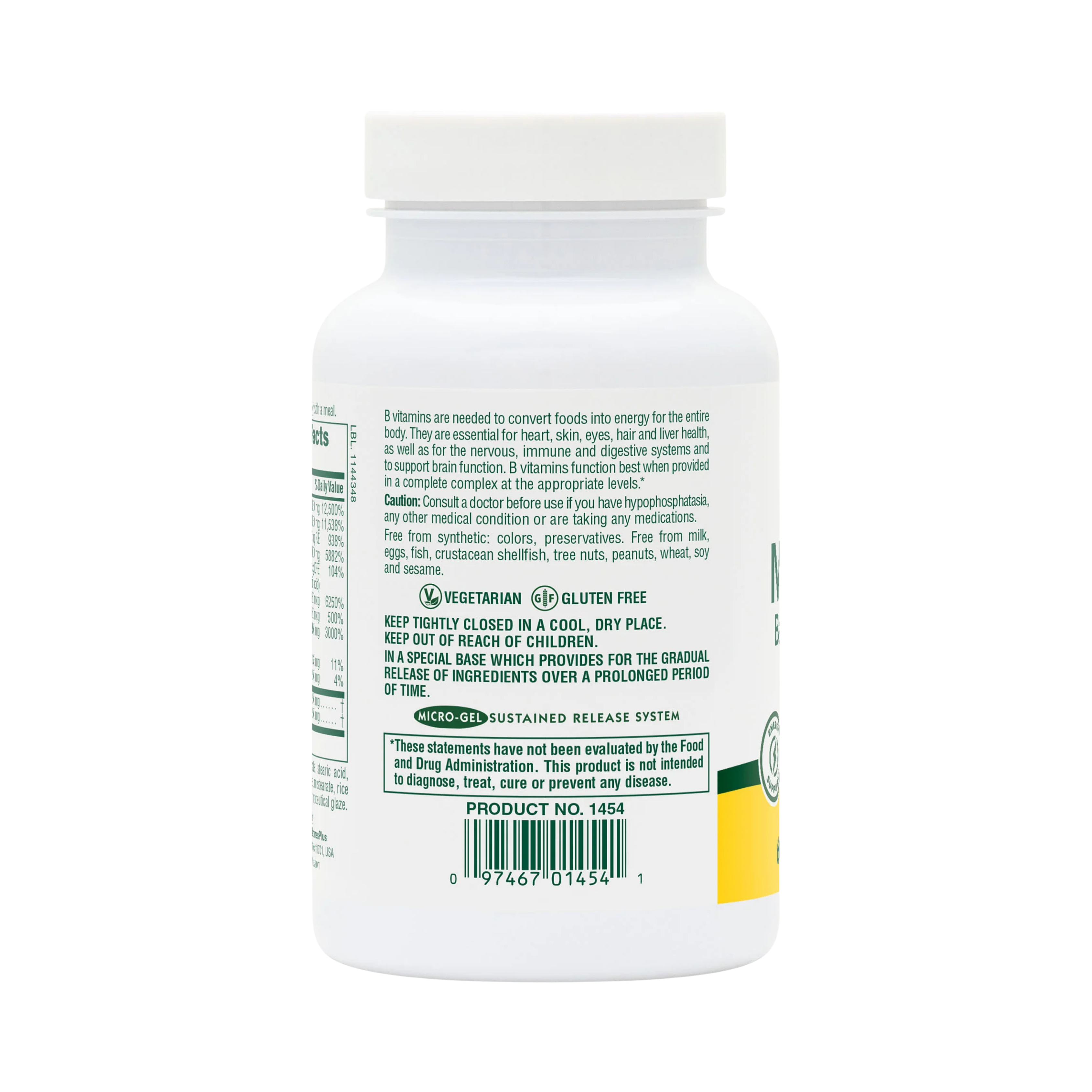 NaturesPlus, Sustained Release Mega B-150, 60 Tablets