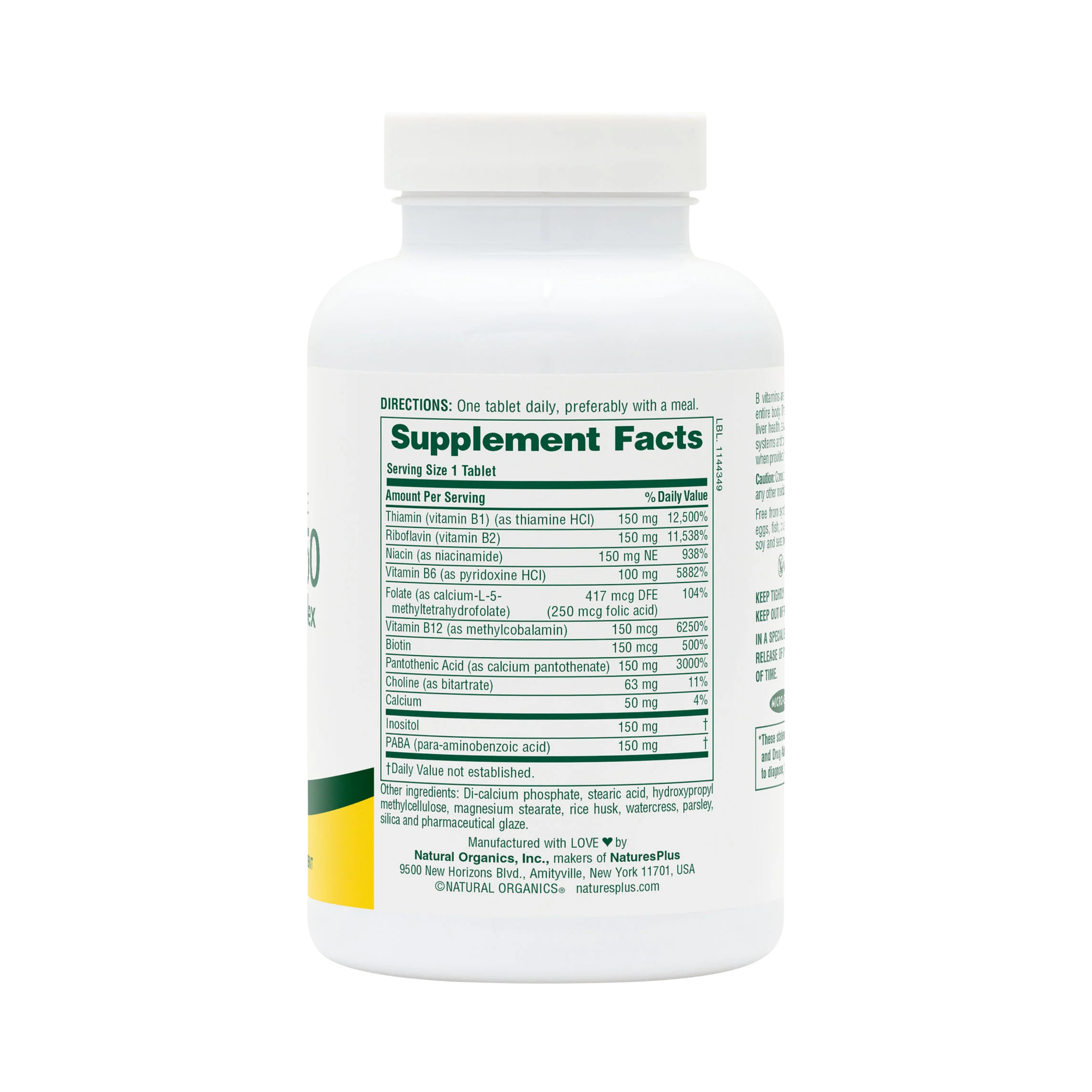 NaturesPlus, Sustained Release Mega B-150, 90 Tablets