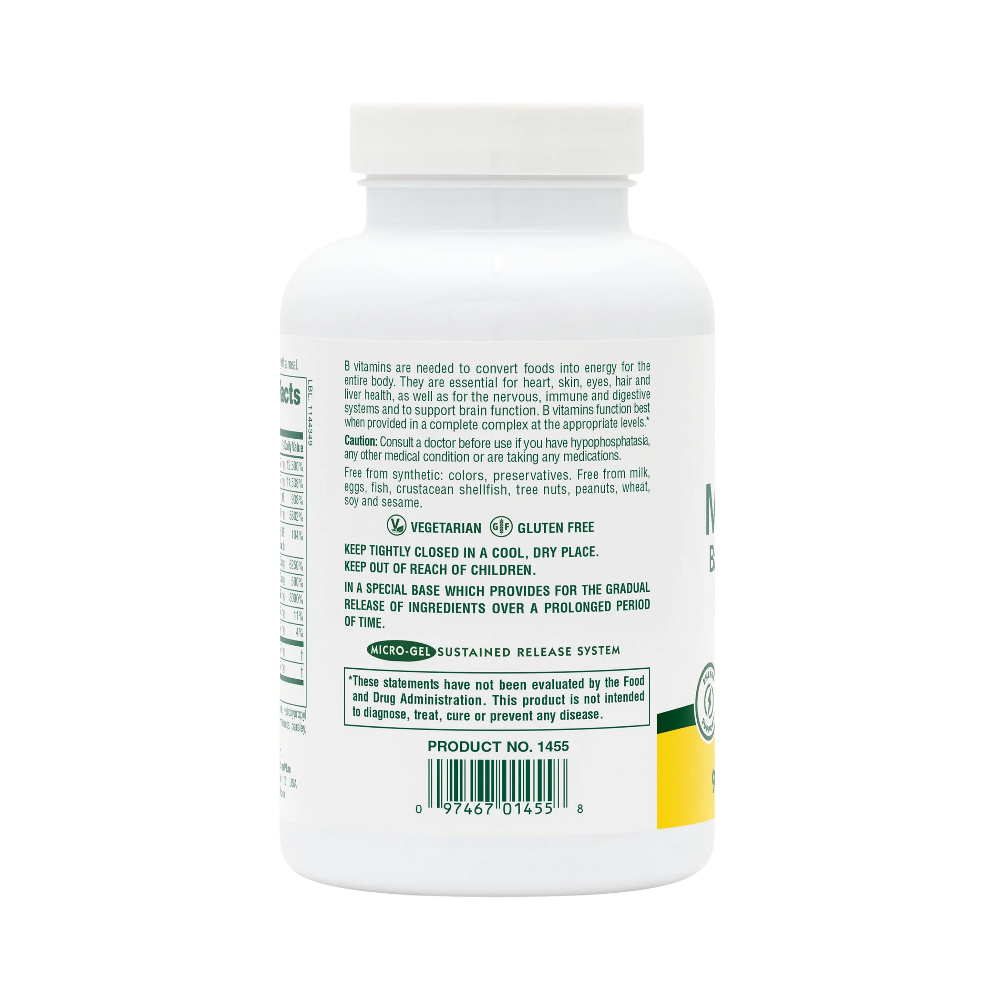 NaturesPlus, Sustained Release Mega B-150, 90 Tablets