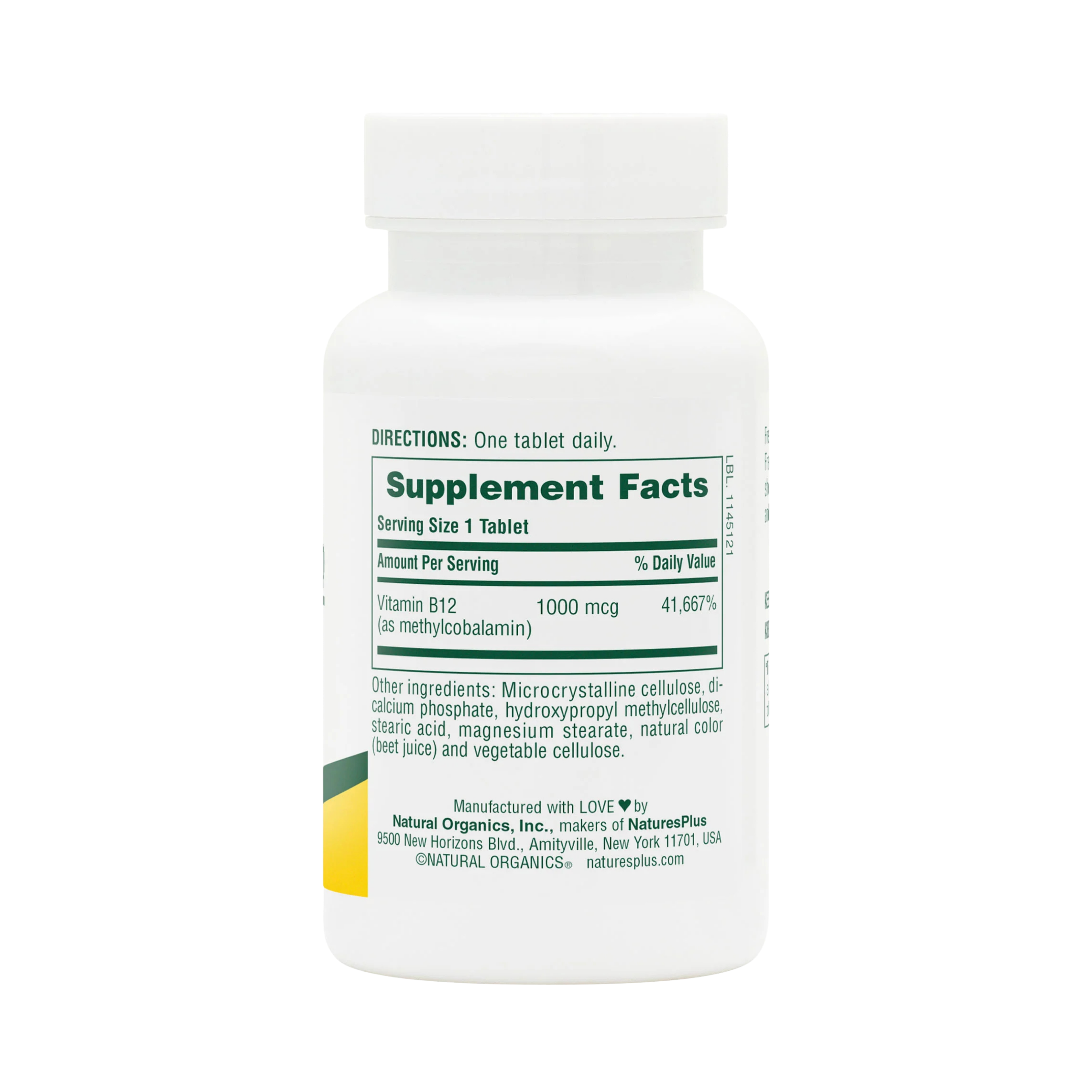 NaturesPlus, Vitamin B12, 1,000 Mcg, 90 Tablets