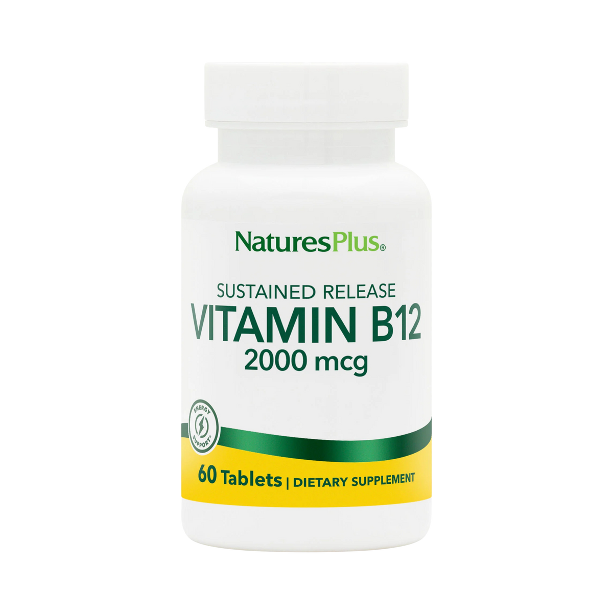 NaturesPlus, Sustained Release Vitamin B12, 2,000 Mcg, 60 Tablets