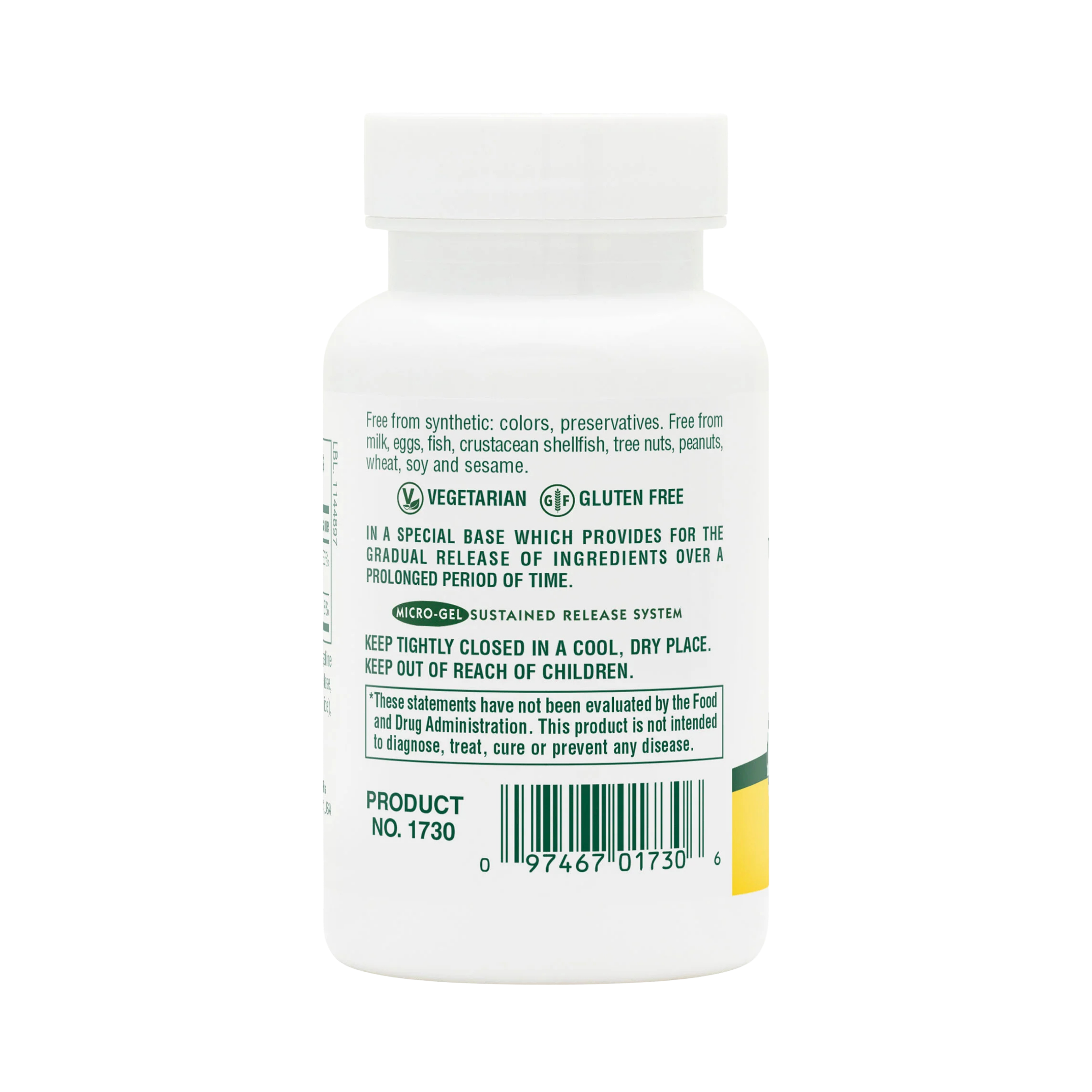 NaturesPlus, Sustained Release Vitamin B12, 2,000 Mcg, 60 Tablets