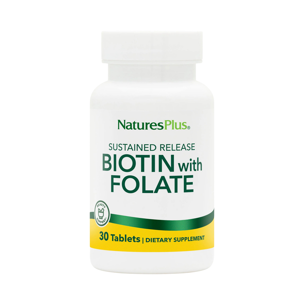 NaturesPlus, Sustained Release Biotin & Folate, 30 Tablets