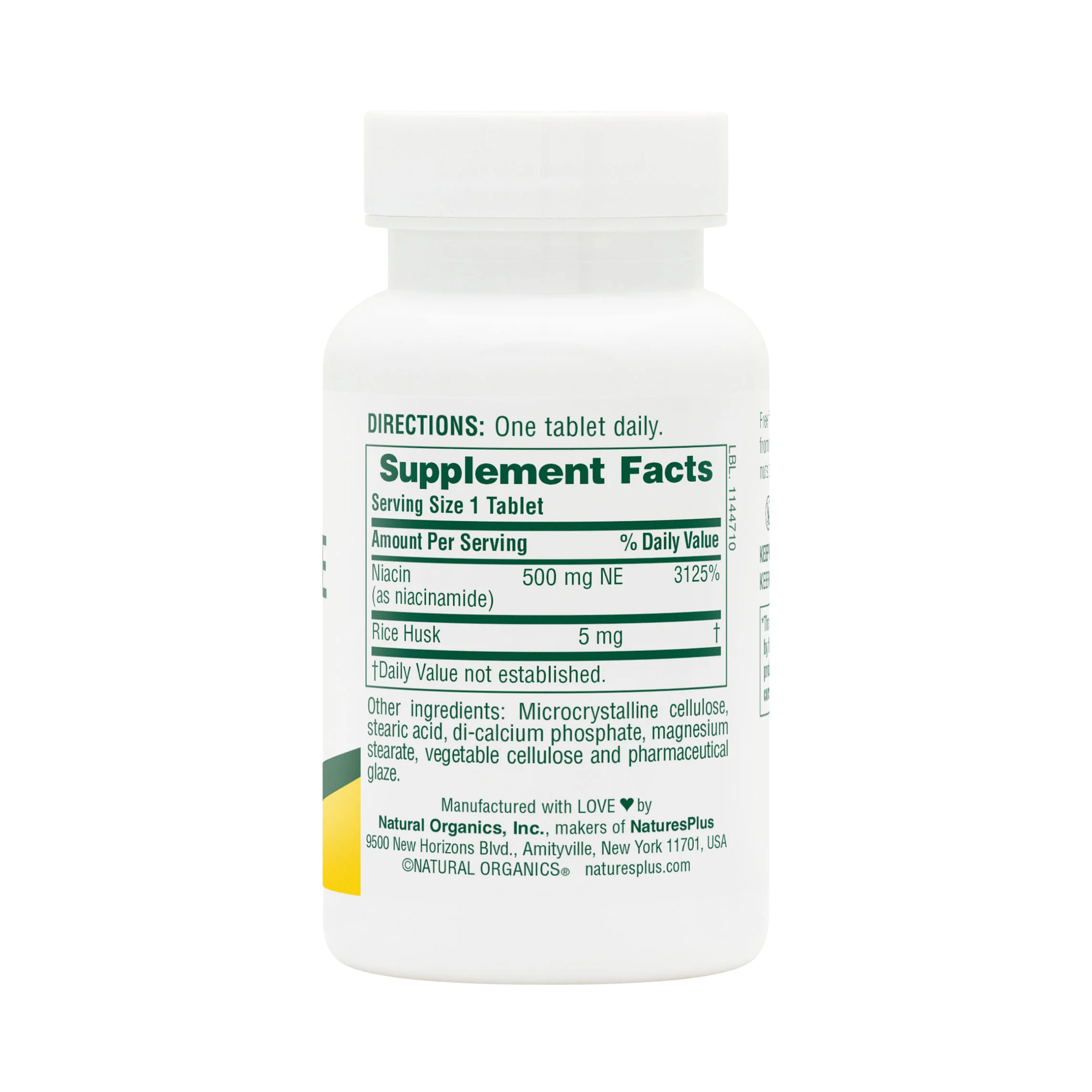 NaturesPlus, Niacinamide, 500 Mg, 90 Tablets