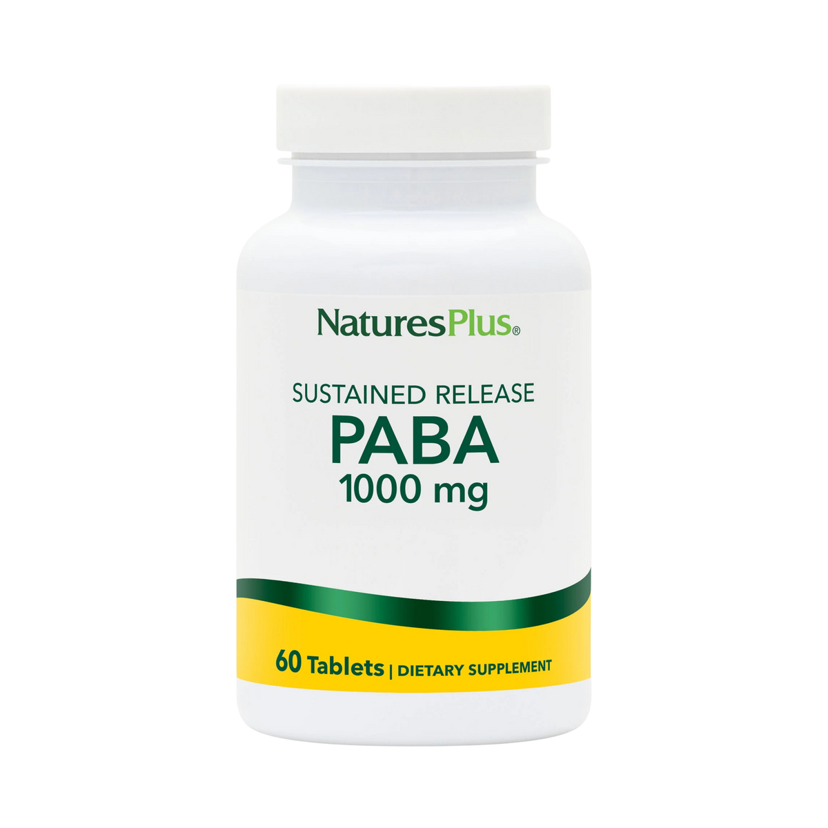 NaturesPlus, Sustained Release PABA, 1,000 Mg, 60 Tablets