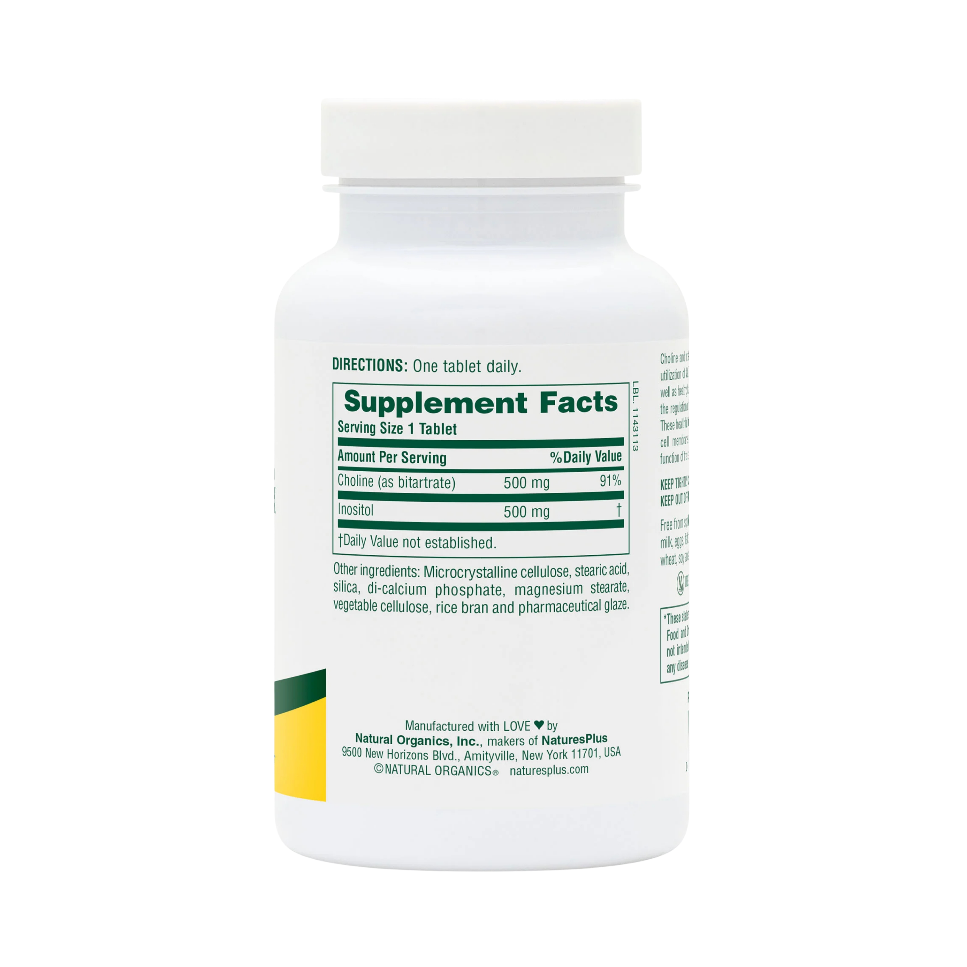 NaturesPlus, Choline & Inositol, 60 Tablets