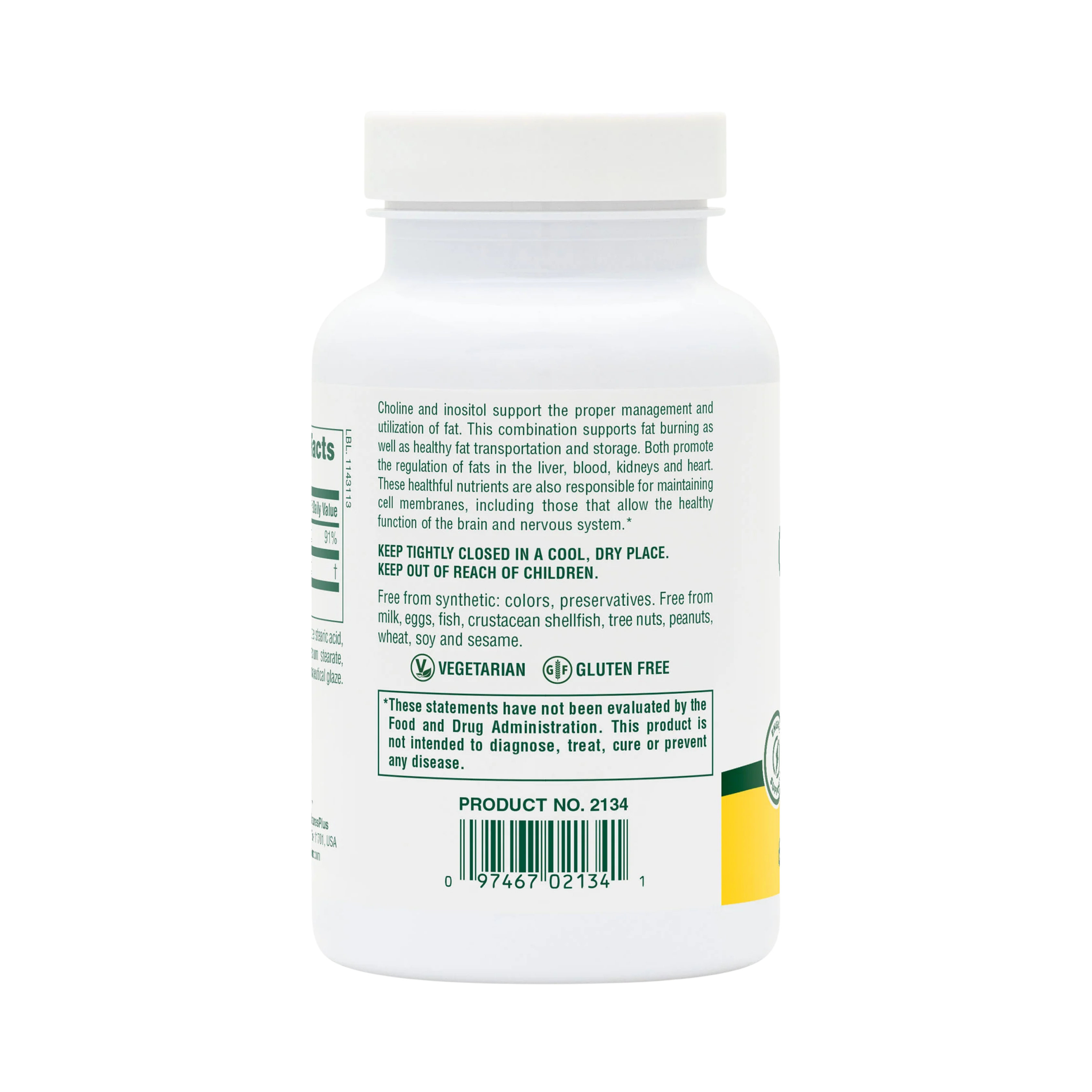NaturesPlus, Choline & Inositol, 60 Tablets
