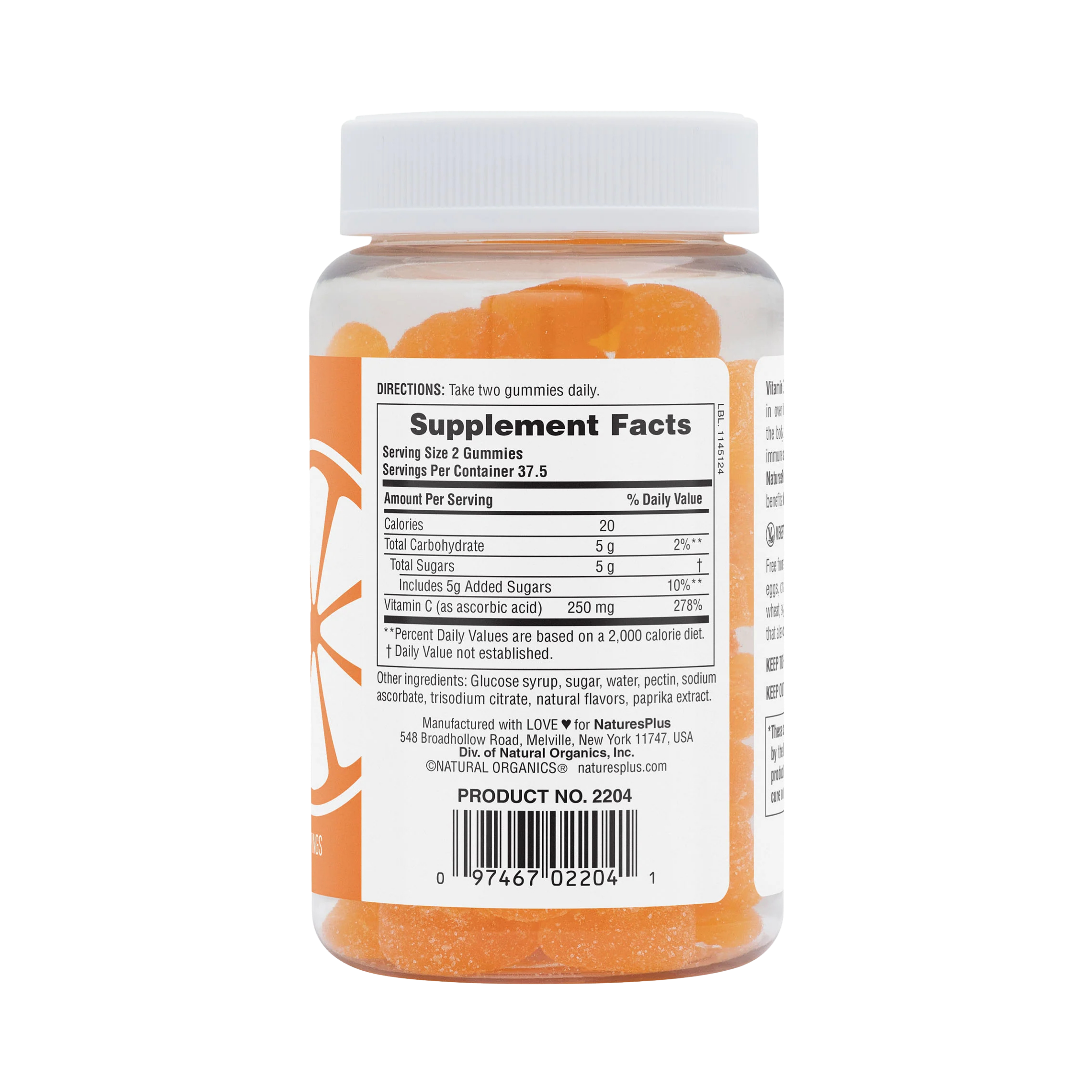 NaturesPlus, Vitamin C Gummies, Orange, 75 Gummies