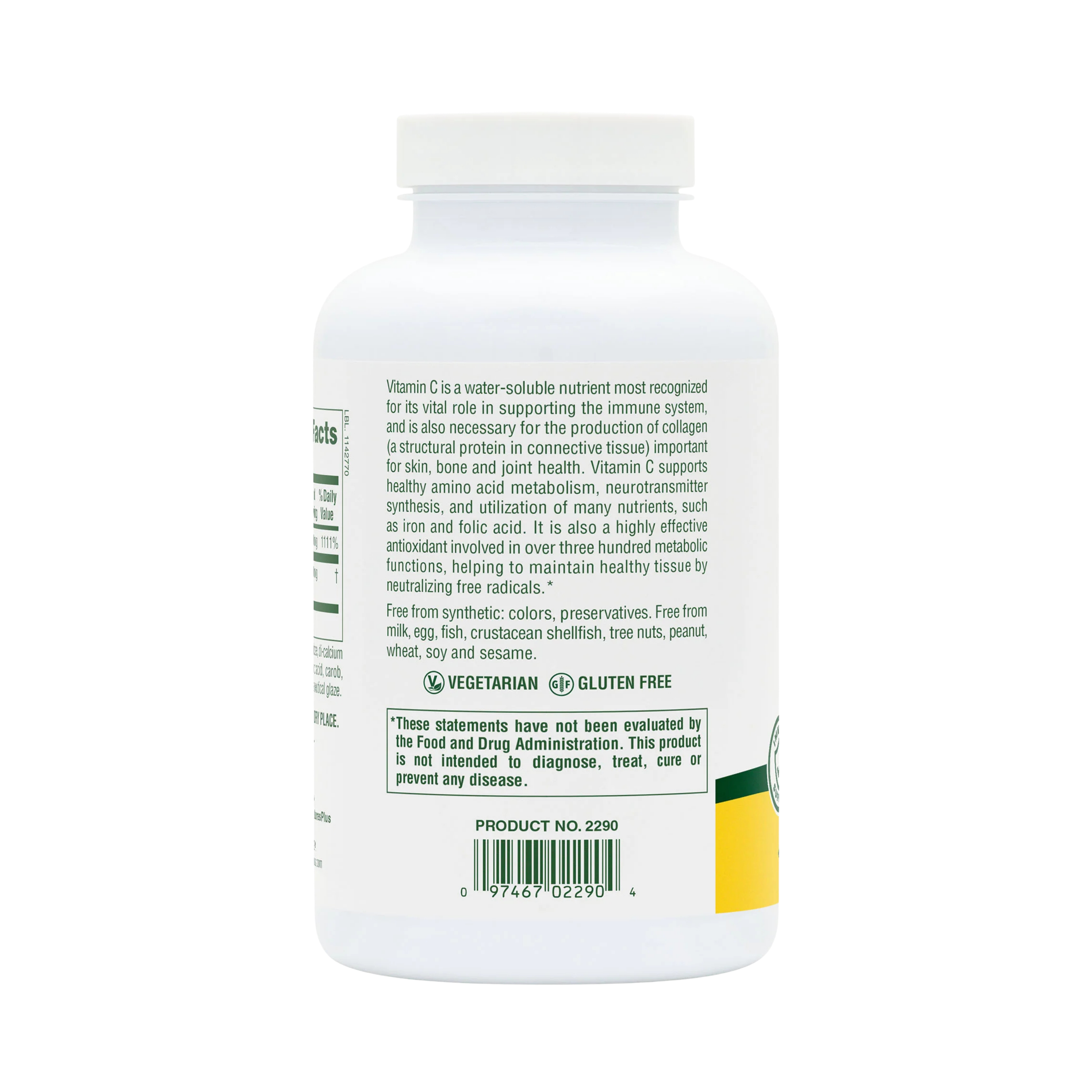 NaturesPlus, Vitamin C 1000 Mg with Rose Hips, 180 Tablet