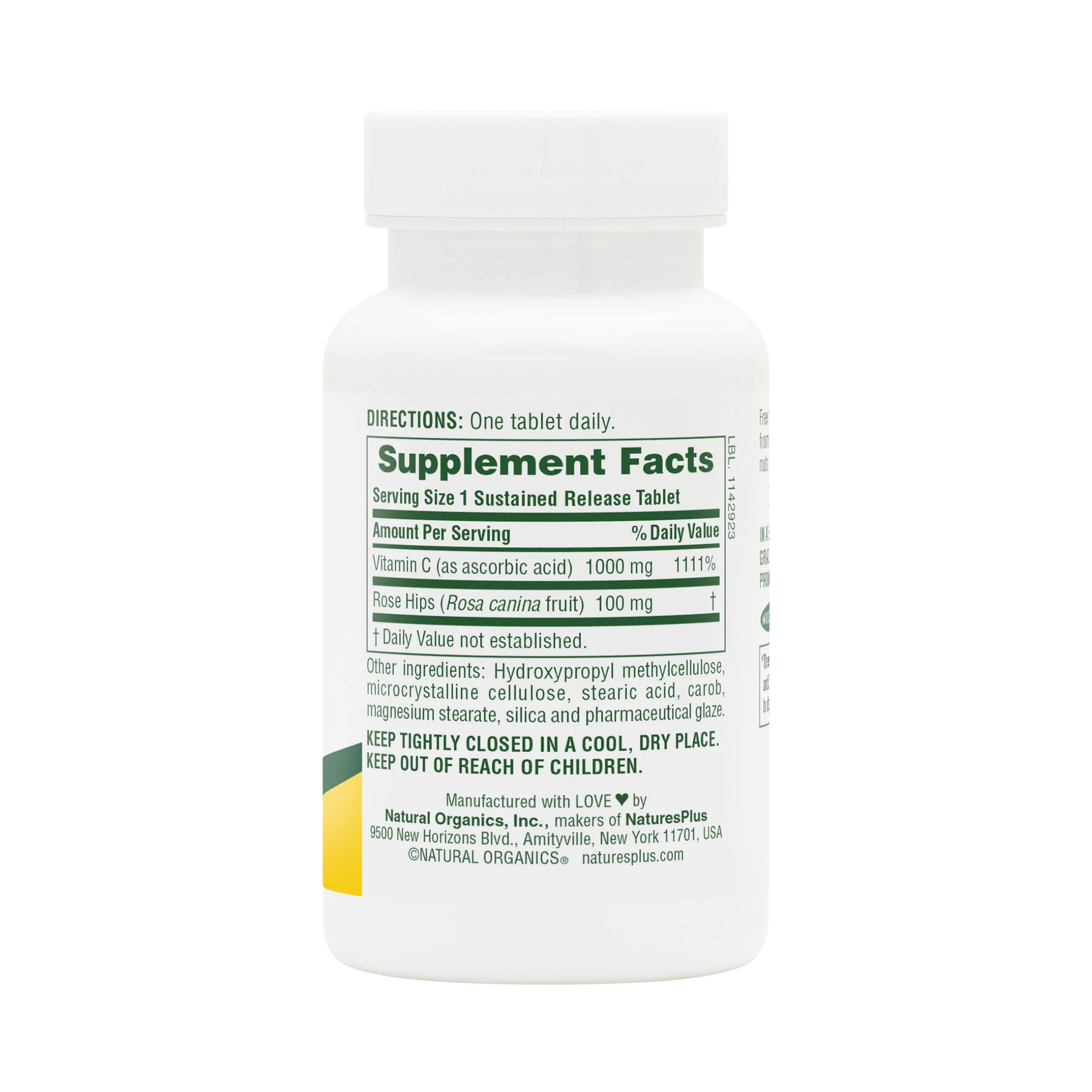 NaturesPlus, Vitamin C 1000 Mg Time Release with Rose Hips, 60 Tablets